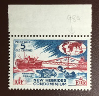 New Hebrides 1972 5c Lake & Greenish Blue Definitive SG98a MNH - Unused Stamps