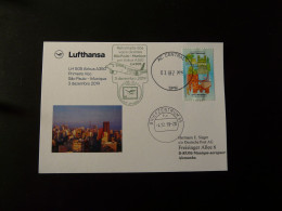 Premier Vol First Flight Sao Paulo Brazil To Munchen Airbus A350 Lufthansa 2019 - Covers & Documents