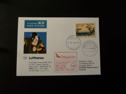 Premier Vol First Flight Osaka Japan To Munchen Airbus A350 Lufthansa 2019 - Covers & Documents