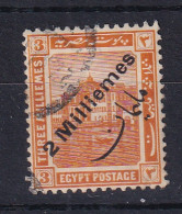 Egypt: 1915   Pictorial - Surcharge  SG83    2m On 3m      Used - 1915-1921 Protettorato Britannico