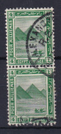 Egypt: 1921/22   Pictorial  SG88    4m      Used Pair - 1915-1921 British Protectorate