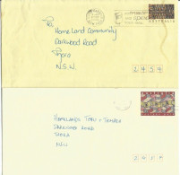 Australia #2 Postage Prepaid Envelopes DL Both Local Traveled Y.2000 - Storia Postale