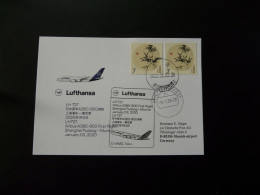 Premier Vol First Flight Shanghai China To Munchen Airbus A380 Lufthansa 2020 - Covers & Documents