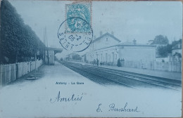 Delcampe - ANTONY LA GARE LOCOMOTIVE TRAIN 1905 - Antony