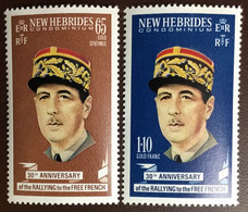 New Hebrides 1970 Free French De Gaulle MNH - Nuevos