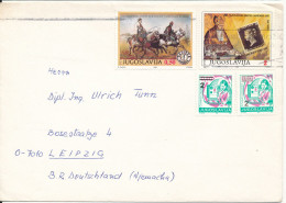 Yugoslavia Cover Sent To Germany DDR 1991 With Topic And Overprinted Stamps - Lettres & Documents