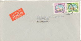 Kuwait Express Cover Sent To Germany 1987 - Kuwait