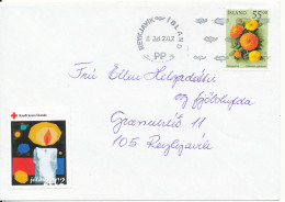 Iceland Single Franked Cover With RED CROSS Seal Reykjavik 12-12-2002 - Lettres & Documents