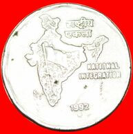 * MAP: INDIA  2 RUPEES 1992 HYDERABAD INTERESTING YEAR! LOW START NO RESERVE! - Inde