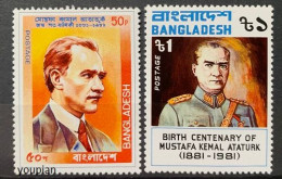 Bangladesh 1981, 100 Birthday Of Mustafa Kemal Atatürk, MNH Stamps Set - Bangladesch