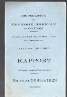 Condom  (32) Rapport  Du Conseil D'administration De La Meunerie Agricole 1922-23 (PPP46281) - Midi-Pyrénées