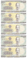 VIET NAM 1000 DONG 1988 UNC P 106 ( 5 Billets ) - Vietnam