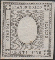 31 - Sardegna - 1861 - 1 C. Grigio Nero Senza “cifra” N. 19h. In Buono Stato Di Conservazione. Cert. Raybaudi. Cat. € 15 - Sardinia
