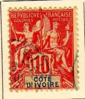 Cote D'Ivoire - (1900) -   10 C. Type Groupe    Oblitere - Usati