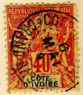 Cote D'Ivoire - (1892-99) -   40 C. Type Groupe    Oblitere - Usati