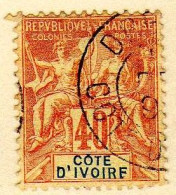 Cote D'Ivoire - (1892-99) -   40 C. Type Groupe    Oblitere - Oblitérés