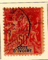 Cote D'Ivoire - (1892-99) -  50 C.Type Groupe    Oblitere - Usati