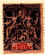 Cote D'Ivoire - (1892-99) -  25 C.Type Groupe    Oblitere - Oblitérés