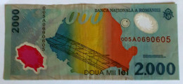 ROMANIA - 2000 LEI  - 1999 - CIRC - P 111- POLYMER - BANKNOTES - PAPER MONEY - CARTAMONETA - - Roumanie