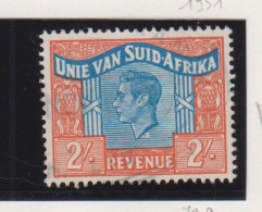 Zuid-Afrika Fiskale Zegel(revenue) Cat. J Barefoot: Revenue JAAR 1951 Nr 71 Taalfout/language Error Afrikaans/Engels - Autres & Non Classés