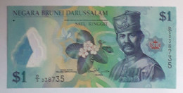 BRUNEI - 1 RINGGIT  - 2011-2019 - UNC - P 35 - POLYMER - BANKNOTES - PAPER MONEY - CARTAMONETA - - Brunei