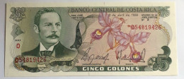 COSTA RICA - 5 COLONES  - 1986 - UNC - P 236 - BANKNOTES - PAPER MONEY - CARTAMONETA - - Costa Rica