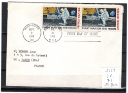 USA 1969 PA N° 73 1er Jour - Event Covers