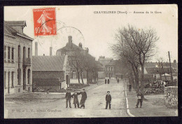 CPA 59 - GRAVELINES - AVENUE DE LA GARE - PLIS COIN HAUT DROIT - Gravelines