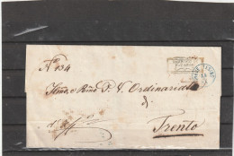 Italy Pieve Tesino-Trento STAMPLESS COVER 1871 - Andere & Zonder Classificatie