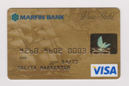 Marfin Bank Ukraine Sailor Visa Gold Expired - Tarjetas De Crédito (caducidad Min 10 Años)