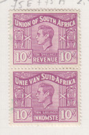 Zuid-Afrika Fiskale Zegel(revenue) Cat. J Barefoot: Revenue JAAR 1951 Nr 75 Paar Met Veschillende Teksten - Otros & Sin Clasificación