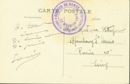 Guerre 14 FM Cachet Service De Santé Hôpital Américain N°147 Bis Nice Médecin Chef CPA Nice - WW I