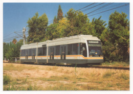 TRAM 3806 CIRCULANT ENTRE LUCENTUM ET FINCA ADOC EN PASSANT PAR LE PK3/300 DE LA LIGNE FERROVIAIRE ALICANTE-DENIA - Strassenbahnen