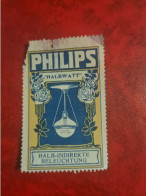 Timbre Erinnophilie  VIGNETTTE PHILIPS HALBWATT - Erinnofilia