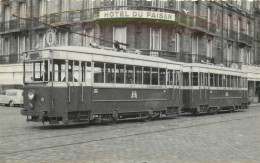 BORDEAUX - Hôtel Du Faisan, Gare Saint Jean, Tramways Ligne 8, Carte Photo En 1956. - Strassenbahnen