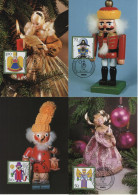 Germany Deutschland 1990 Macimum Cards X4 Weihnachtsmarke Weihnachtsmarken Weihnachten Weihnacht Christmas, Berlin - 1981-2000
