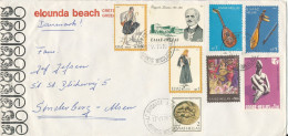 Greece Cover Sent To Denmark 17-6-1976 With A Lot Of Topic Stamps - Cartas & Documentos
