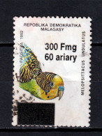 MADAGASCAR 1998, TETE OISEAU, Timbre De 1992, SURCHARGE / OVERPRINTED, 1 Valeur, Oblitéré / Used - Madagascar (1960-...)