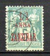 Col40 Colonie Zanzibar 1896 N° 17 Oblitéré Cote 14€ - Usados