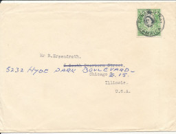 Jamaica Cover Sent To USA 22-11-1956 Single Franked - Jamaica (1962-...)