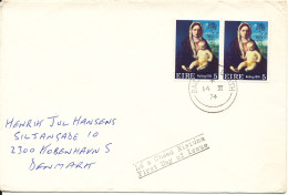 Ireland FDC 14-11-1974 Christmas Stamps Sent To Denmark - FDC