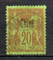 Col40 Colonie Chine 1894 N° 7 Oblitéré Cote 8,00€ - Usados