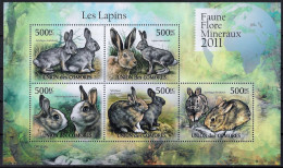 COMORES - LAPINS - N° 2240 A 2244 ET BF 316 - NEUF** MNH - Rabbits