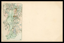 * Illustrateur ALPHONSE MUCHA - ALPHONS - Art Nouveau - Femme - Saison Hiver - CHAMPENOIS - Jugendstil - Alfons - Mucha, Alphonse