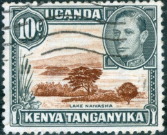 UGANDA, KENIA, TANGANIKA, AFRICA ORIENTALE BRITANNICA, RE GIORGIO VI, 1952, FRANCOBOLLI USATI Scott:EA 71, Yt:EA 83 - Kenya, Ouganda & Tanganyika