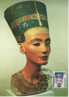 Germany Deutschland 1989 Maximum Card Dauerserie Sehenswurdigkeiten Nofretete Rollenmarken, Nefertiti Egypt, Bonn - 1981-2000