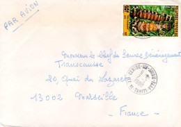 POLYNESIE SEUL SUR LETTRE POUR LA FRANCE 1988 - Brieven En Documenten