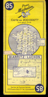 Carte Routière N° 85 Du Pneu Michelin - Biarritz - Luchon - 11 X 25 Cm  - 1968 - Cartes Routières