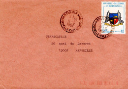 NOUVELLE CALEDONIE SEUL SUR LETTRE POUR LA FRANCE 1987 - Briefe U. Dokumente