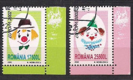 Cept 2002 Roumanie Romania  Yvertn° 4754-55 (°) Oblitéré Used   Cirque Circus Clowns - 2002